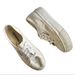 Superga white Platform Sneakers 6.5
